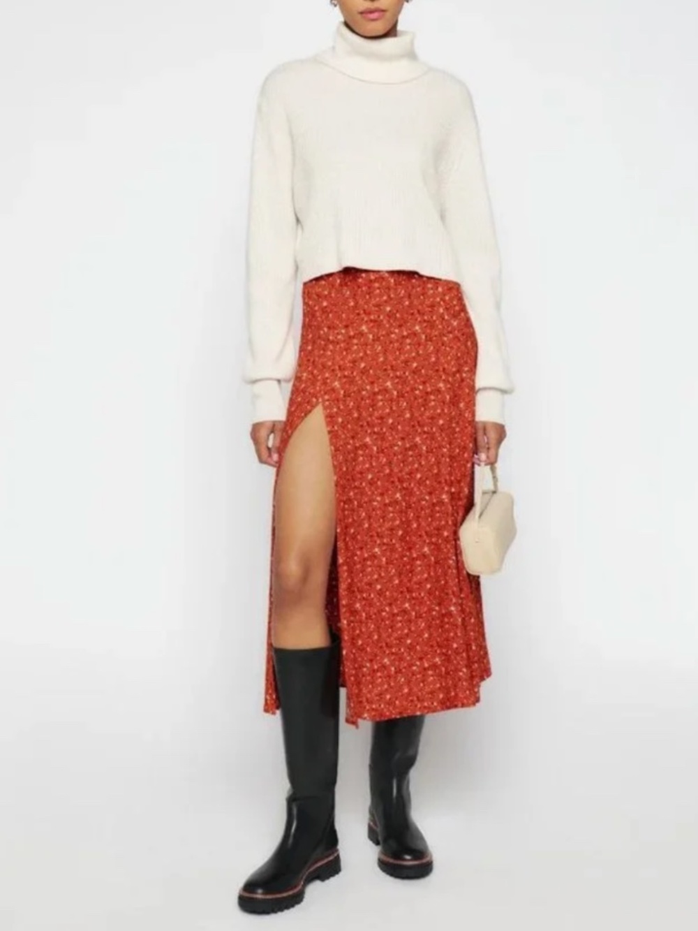 NEW Reformation Zoe Skirt Balsam 2 - Picture 3 of 9